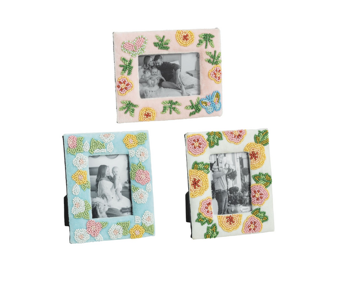 Floral Beaded Frame
