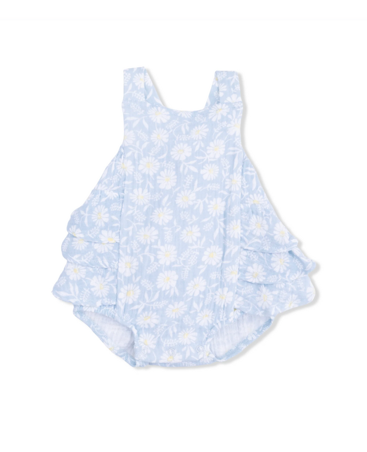 Western Daisies Ruffle Sunsuit