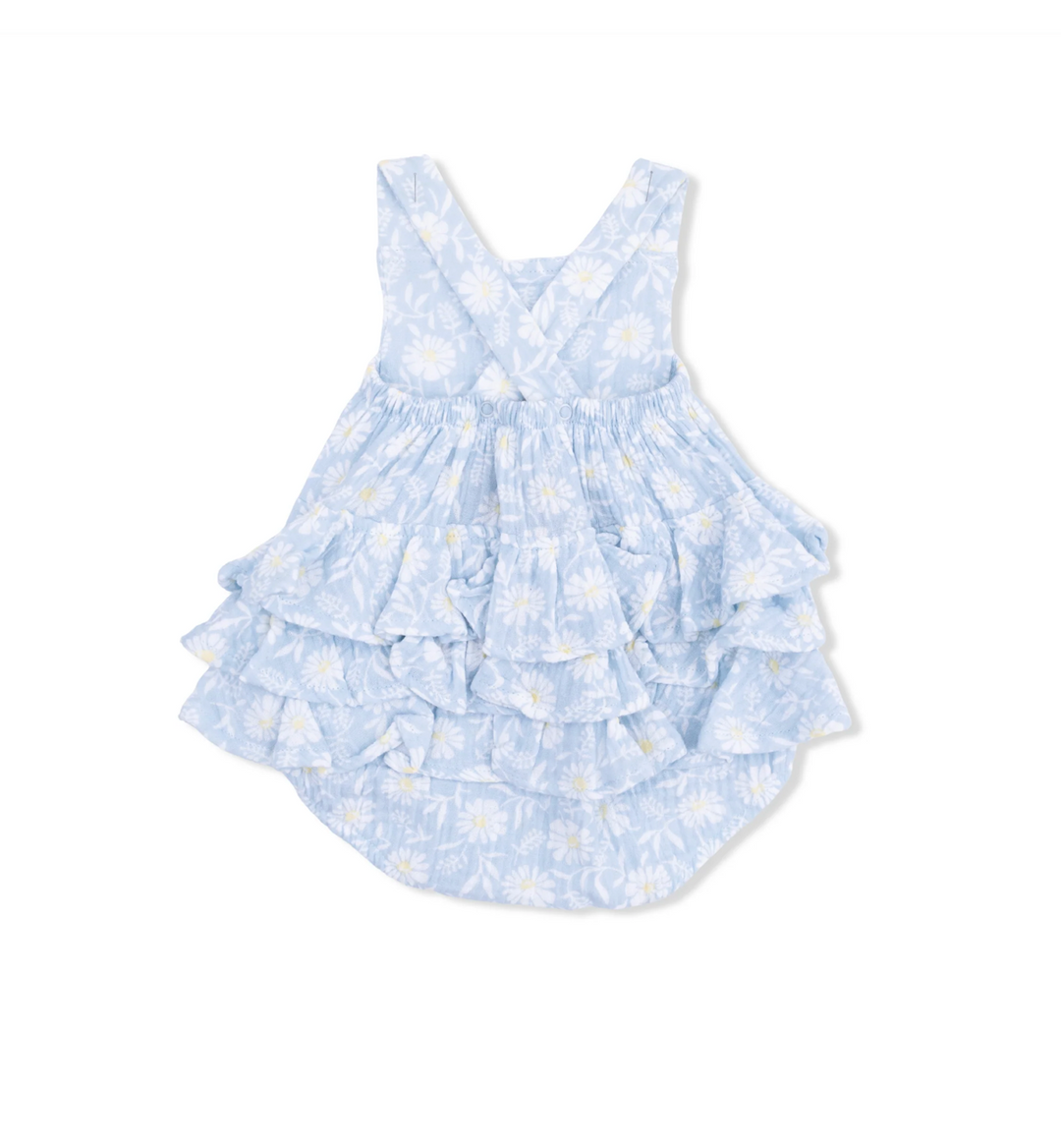Western Daisies Ruffle Sunsuit