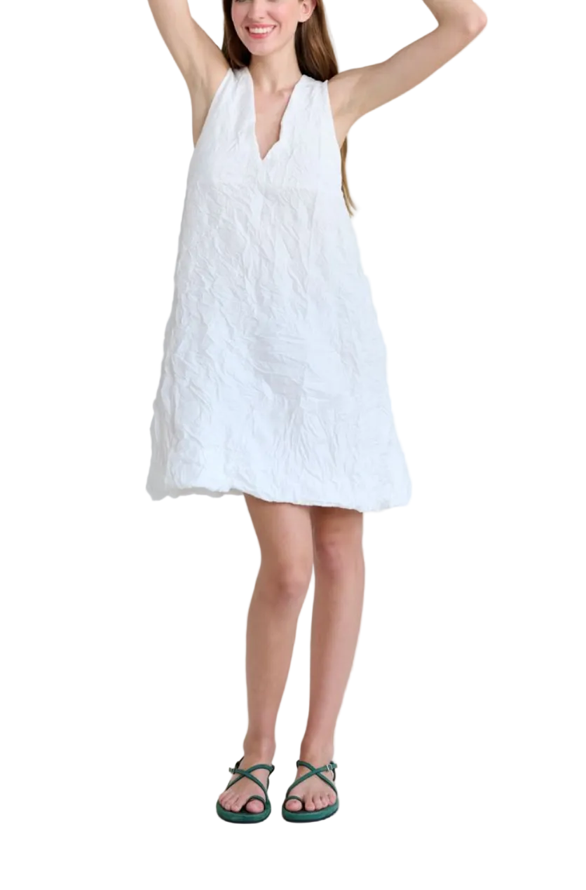 Wrinkled Bubble Hem Dress