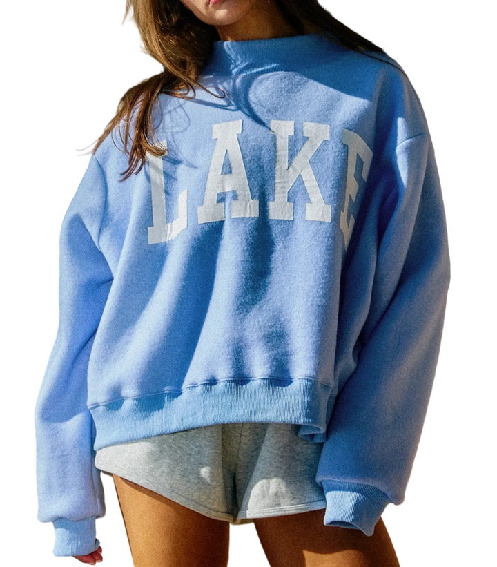 Beach/Lake Reversible Mock-Neck Sweatshirt