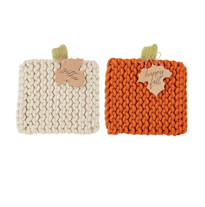 Pumpkin Knit Trivet