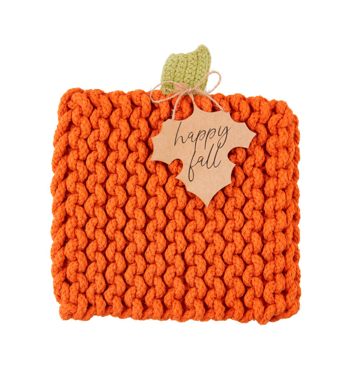 Pumpkin Knit Trivet
