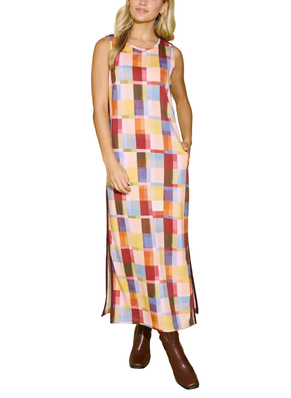 Berkley Dress in Terracotta Check by Alden Adair