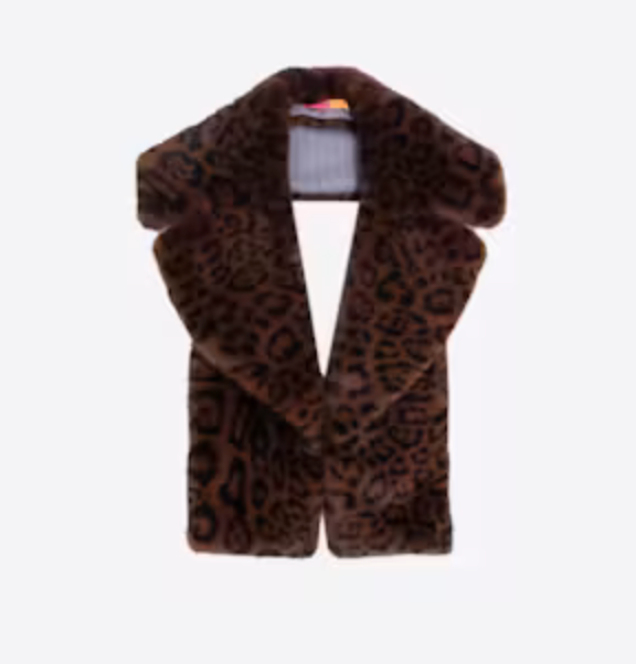 Leopard Complemento Cuello Neck Fur by Vilagallo