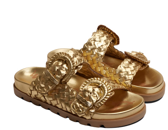 
The Tiffanie is all about bold comfort. With it's oversized buckle detailing and cushioned sole, this slip-on sandal is perfect for days when style and ease are a must! Whether you're running errands or meeting up with friends for brunch, Tiffanie has you covered.

Heel Height: 0.375 in
Toe: Open Toe
Closure: Buckle
Material: Leather
Insole: Synthetic