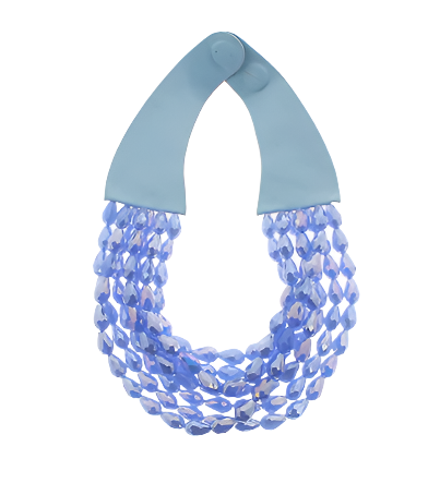 7 Row T-Drop Bead Necklace