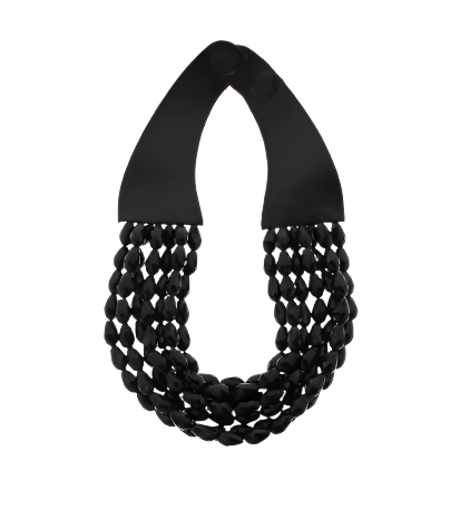 7 Row T-Drop Bead Necklace