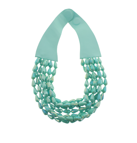 7 Row T-Drop Bead Necklace