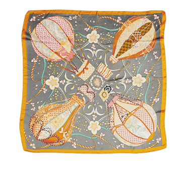 Hot Air Balloon Printed Silky Scarf