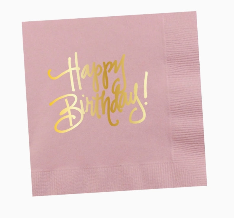 Happy Birthday Napkins by Natalie Chang