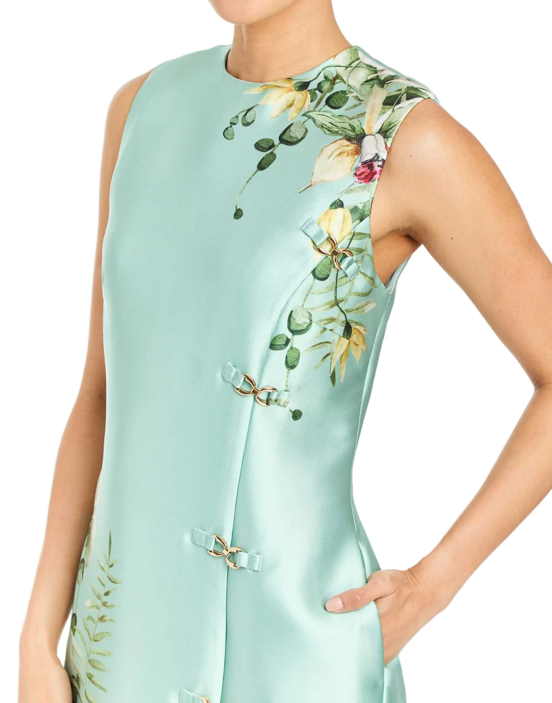 Serena Midi Dress in Citron Tableau