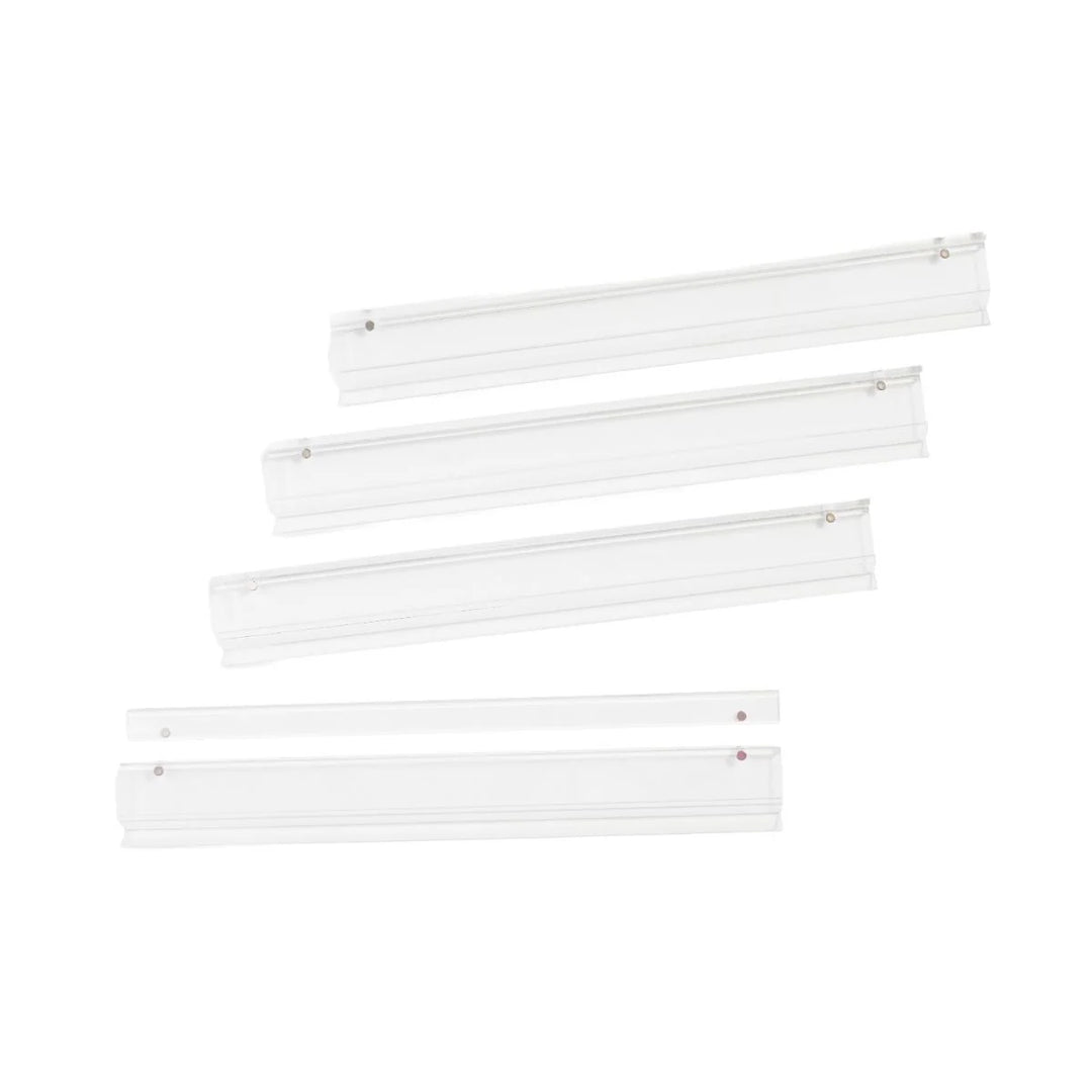 Elevate your Mahjong game with our clear acrylic magnetic Mahjong Racks—an elegant, modern twist on a must-have playing tool. Crafted from lightweight acrylic, these racks are durable, easy to handle, and fit walls of up to 20 tiles, making them perfect for any game. They blend seamlessly with any decor, adding a touch of sophistication to your game table. The magnetic pusher adds to the versatility too. These are clear, so they go with literally any tiles or mats, so let's play!