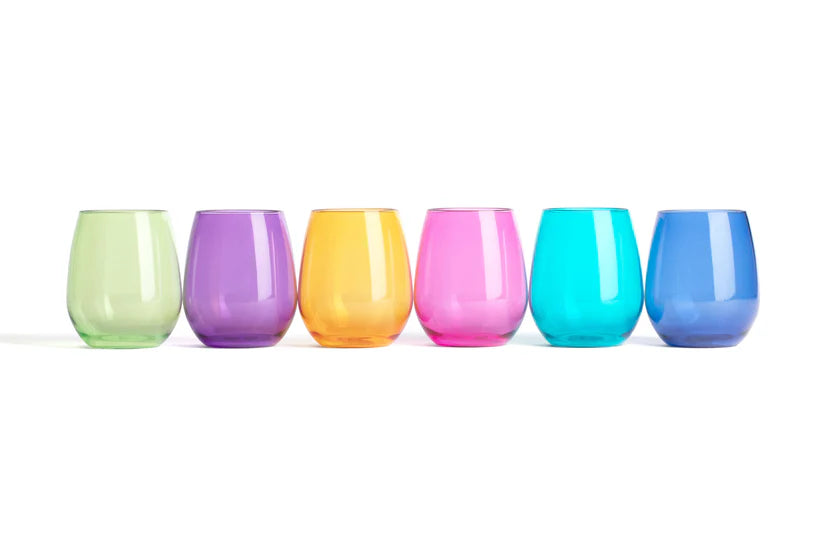 Jewel Acrylic Stemless Wine Glass - Pickering Boxwood