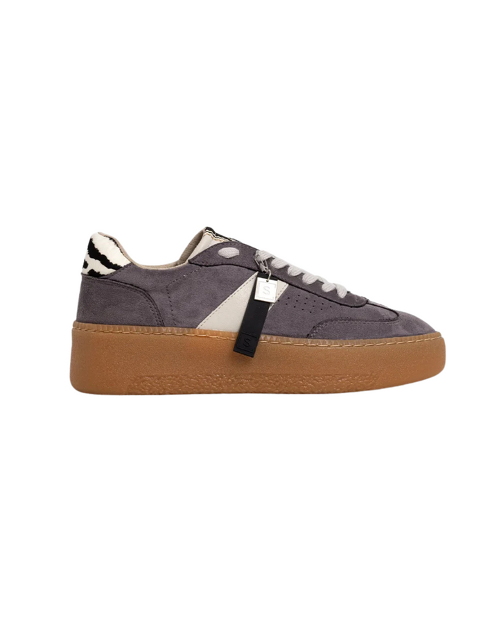 Stacey Sneaker in Grey Suede by ShuShop