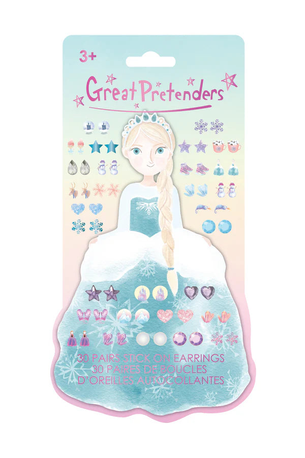 30 pairs of stick on earrings! A different pair everyday of the month. Achieve the pierced ear look without having your ears pierced with these fun animal, unicorn and glitter earrings. Hearts, stars, rainbows and so much more!