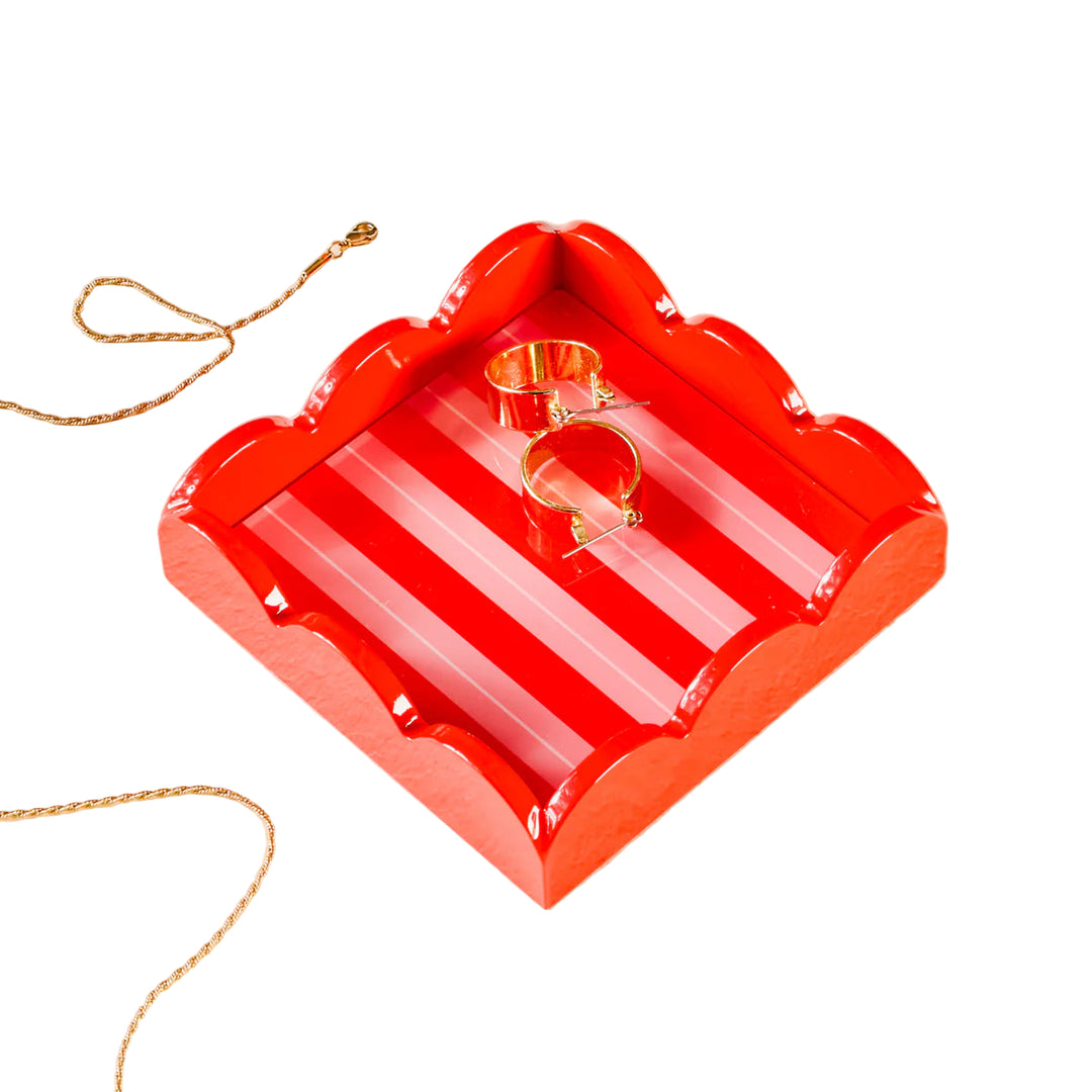 Holiday Scallop Trinket Tray