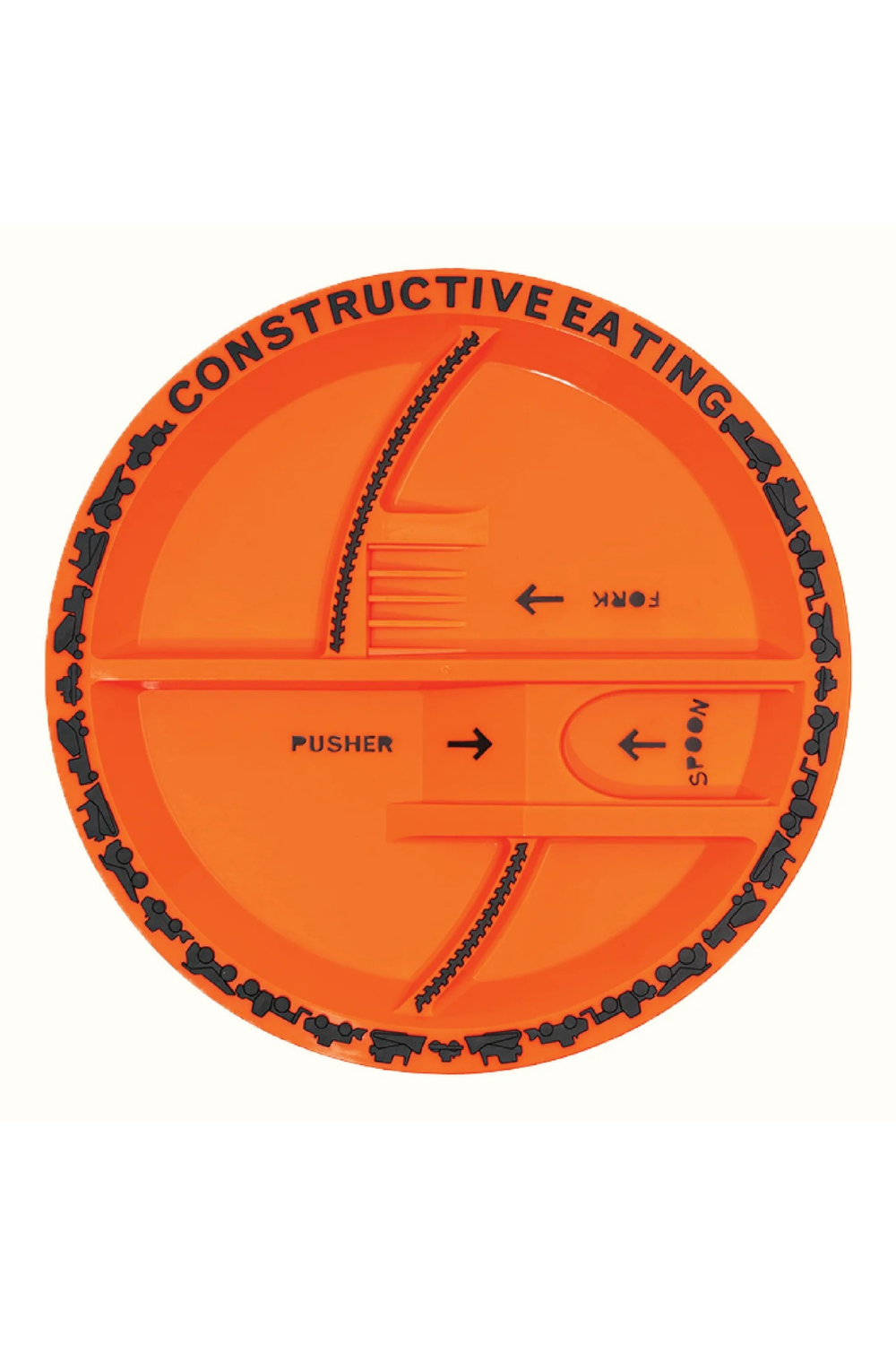 Orange plate with &