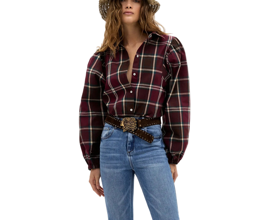 Claire Twill Shirt in Jasper Checks