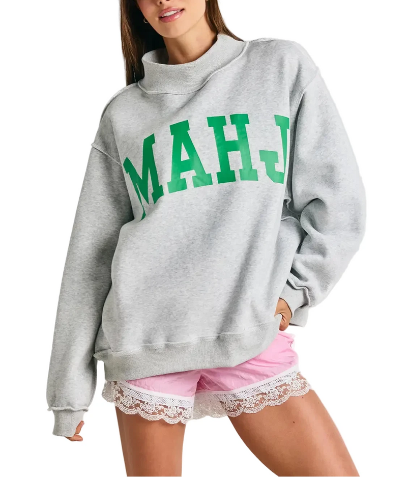 Pilates/Yoga Reversible Mock Neck Sweatshirt | Pickering Boxwood