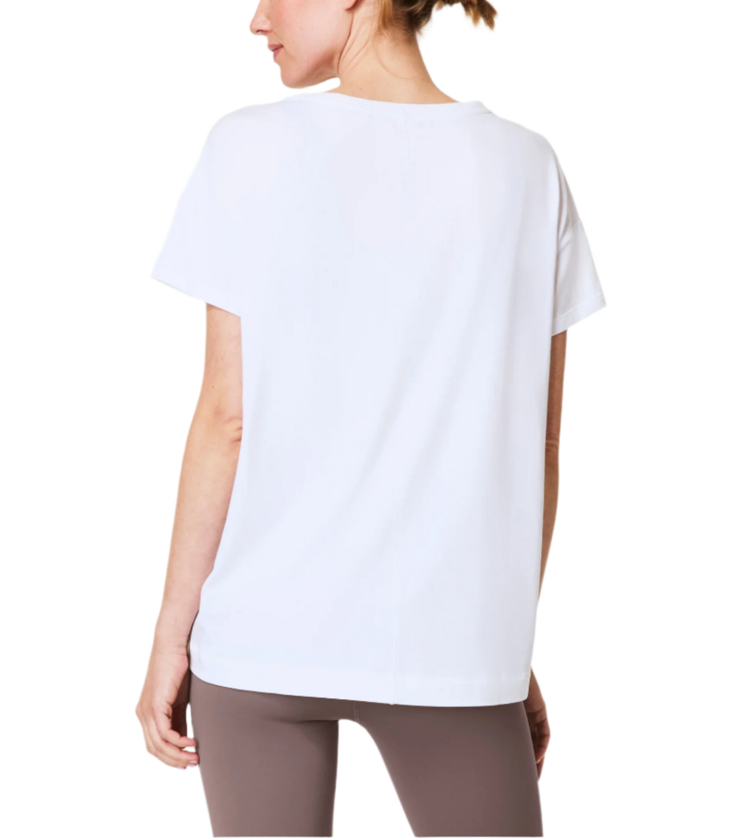 Our SPANX® Active Tee is made with a super-soft cotton blend equipped with 4-way stretch for easy movement. This lightweight active top is sweat-wicking and has a loose-fitting silhouette with a roomy neckline to keep you cool and dry. This is a versatile activewear piece ideal for both low and high-intensity workouts alike.