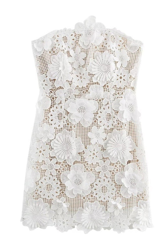 Floral Lace Sleeveless Dress