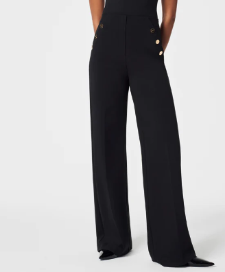 Ponte Button Front Wide Leg Pant by Spanx
