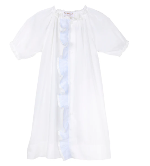 Lenora Baby Classic Ruffle Cotton Daygown - Pickering Boxwood