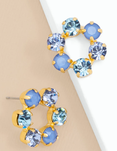 Evie Front Facing Crystal Stud Earring