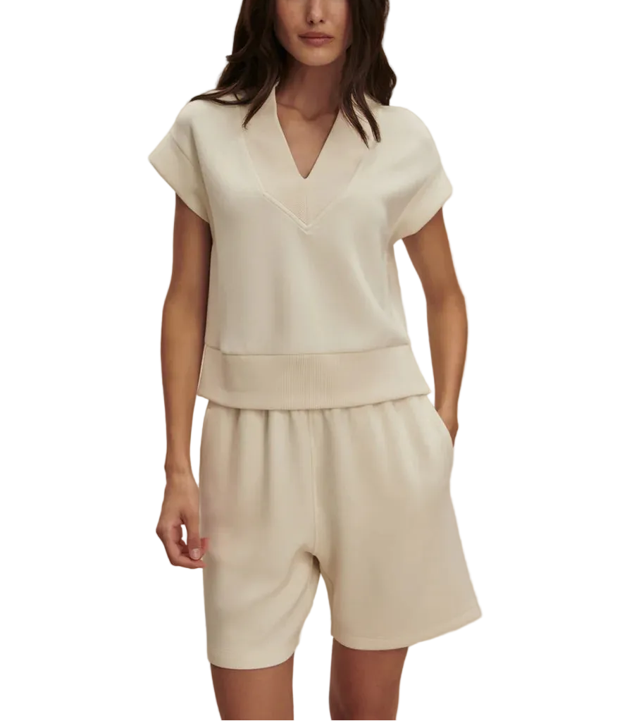 This DoubleSoft® tank features a V-neckline with rib detailing and subtle side splits. A go-to piece for everyday comfort, pair with the matching DoubleSoft® pants to complete the look.