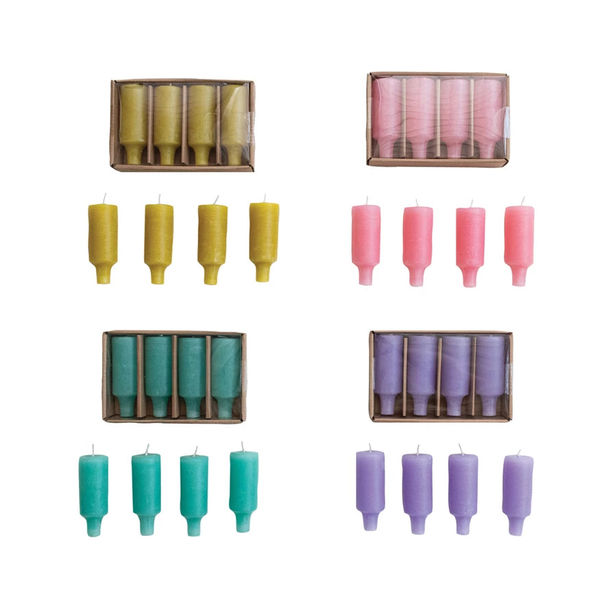 Unscented Bottle Taper Candles in Box