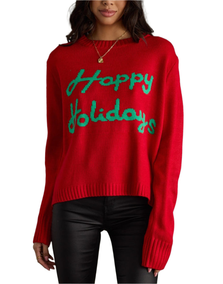 Happy Holidays Knit Sweater