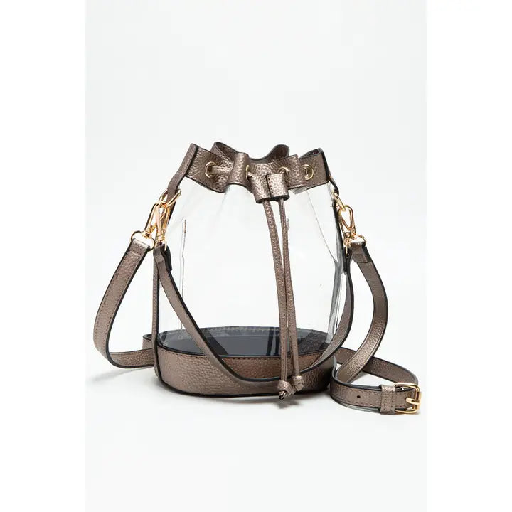 Clear Crossbody Stadium Bucket Bag