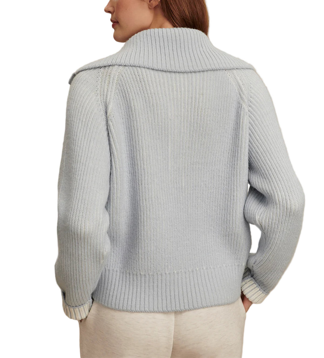 Minimalist design with thoughtful detailing - the Filey is made to elevate your everyday looks. Crafted from an Alpaca blend yarn, it features an elegant texture and tonal plating. Complete with raglan sleeves, a half-button placket, and a turn-back collar, the Filey offers relaxed comfort in a chic silhouette. Style with the matching Dionne beanie and Deville scarf for a coordinated look.