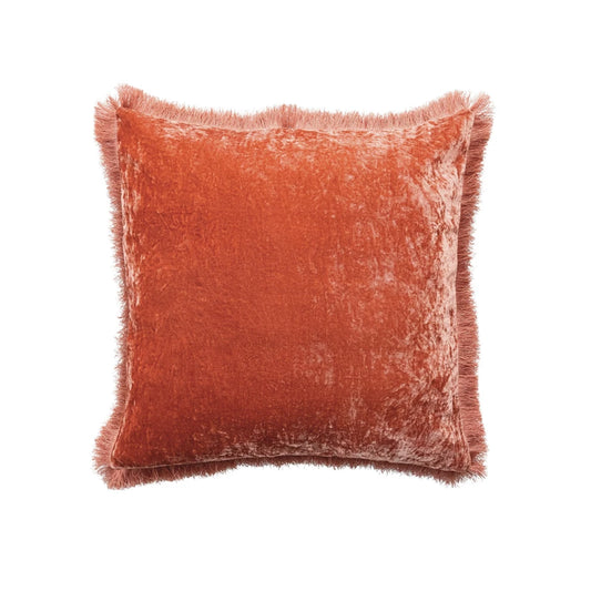 Clay Fringe Pillow