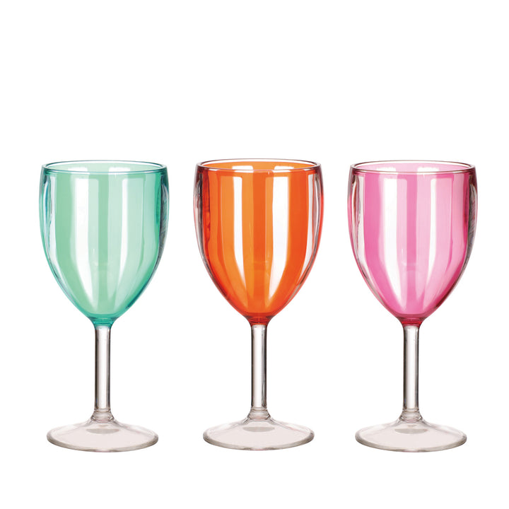 12 oz. Striped Acrylic Stemmed Wine Glass