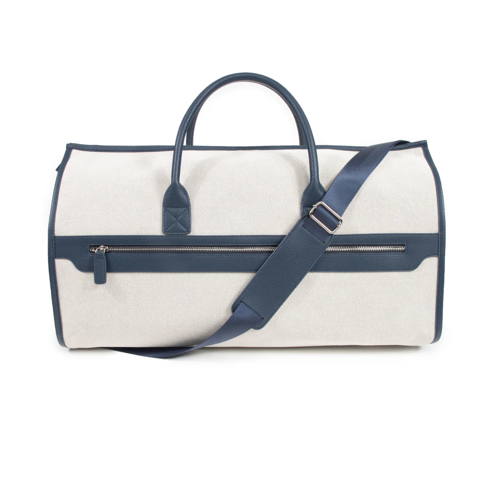navy trim travel bag