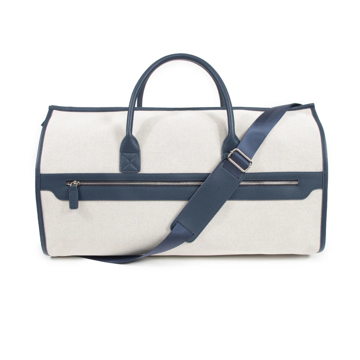 navy trim travel bag