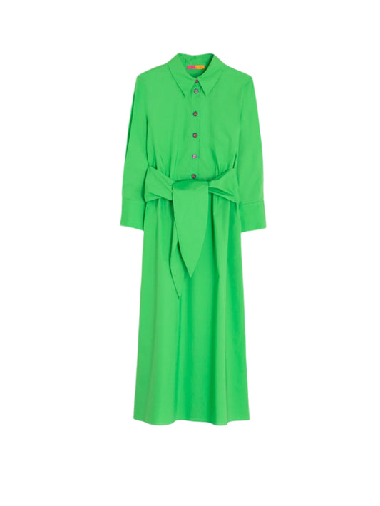 Camisero Lazo Dress in Verde by Vilagallo