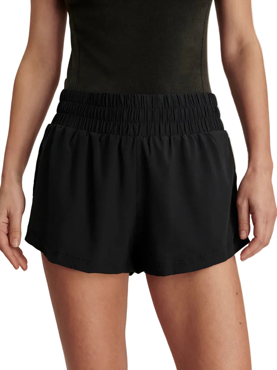 Cut to a longer length for added coverage, these mid-rise shorts feature a deep, comfortable waistband that&