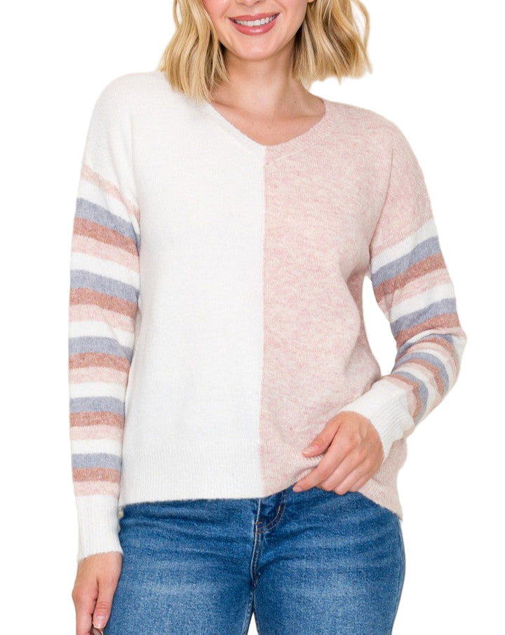 Stripe Colorblock Sweater