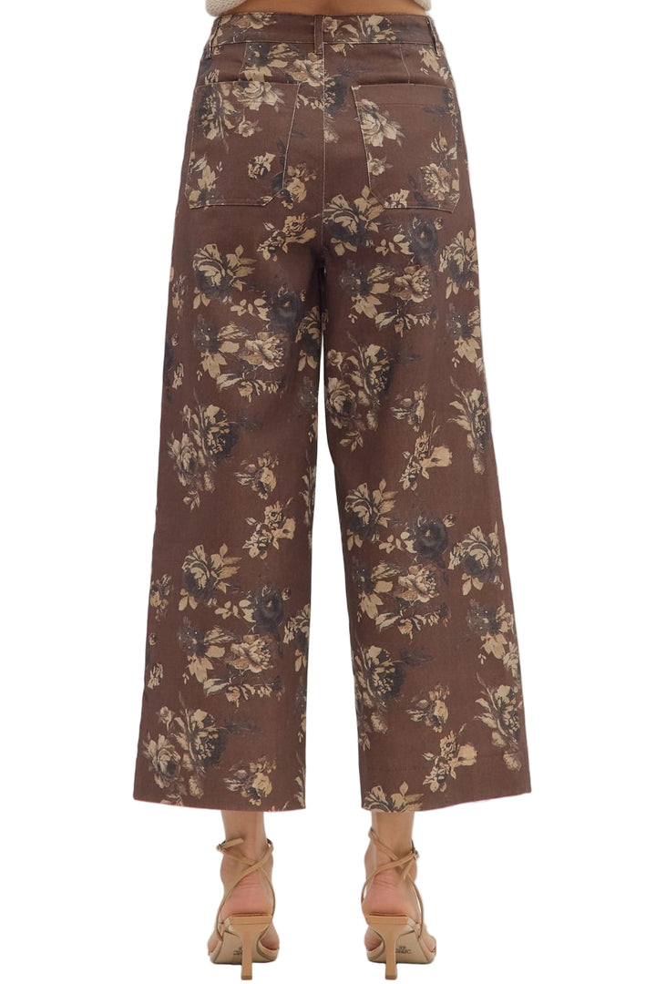 Lacie Floral Mid Rise Pants