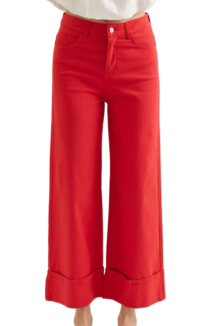 red denim