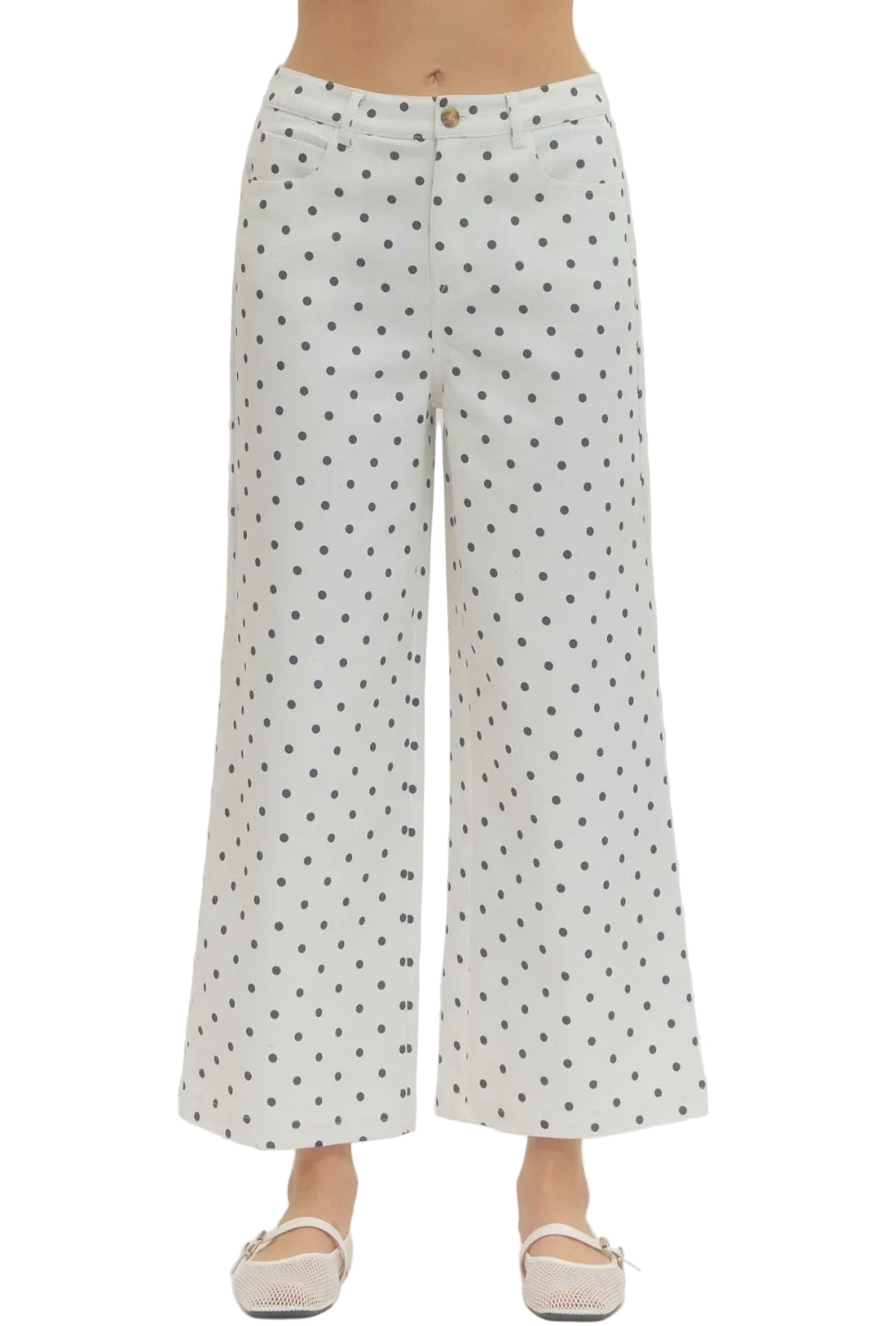 Polka Dot Wide Leg Pants