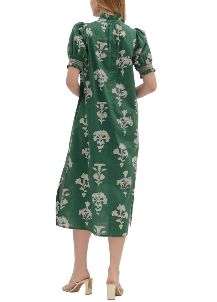 Kaelyn Botanical Midi Dress
