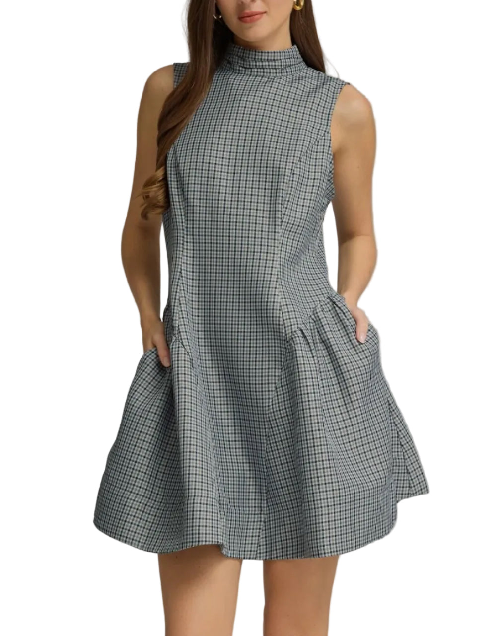 Iris Plaid Sleeveless Mini Dress