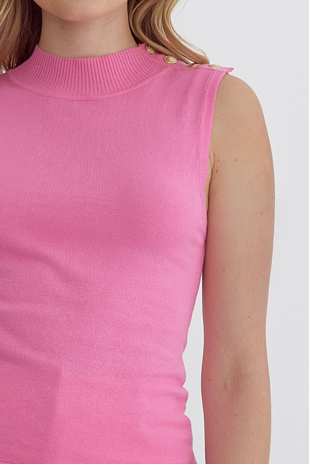 Barbie Sleeveless Sweater Top by Entro