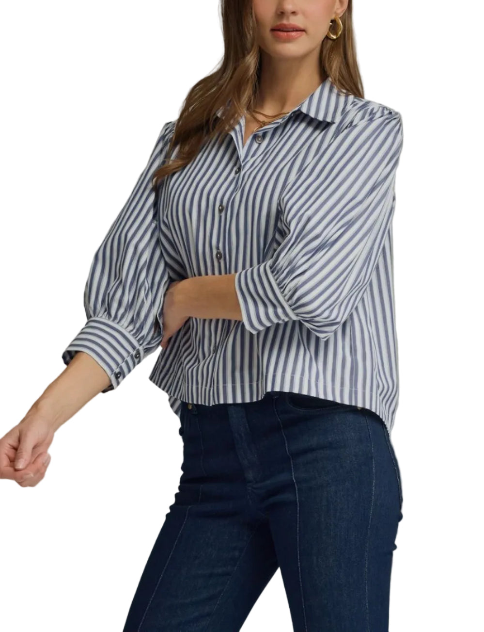 Blythe Striped Collared Top