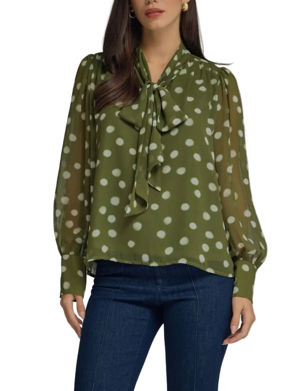 Camilla Polka Dot Long Sleeve Top