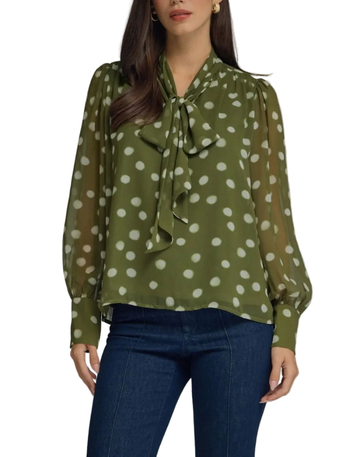Camilla Polka Dot Long Sleeve Top